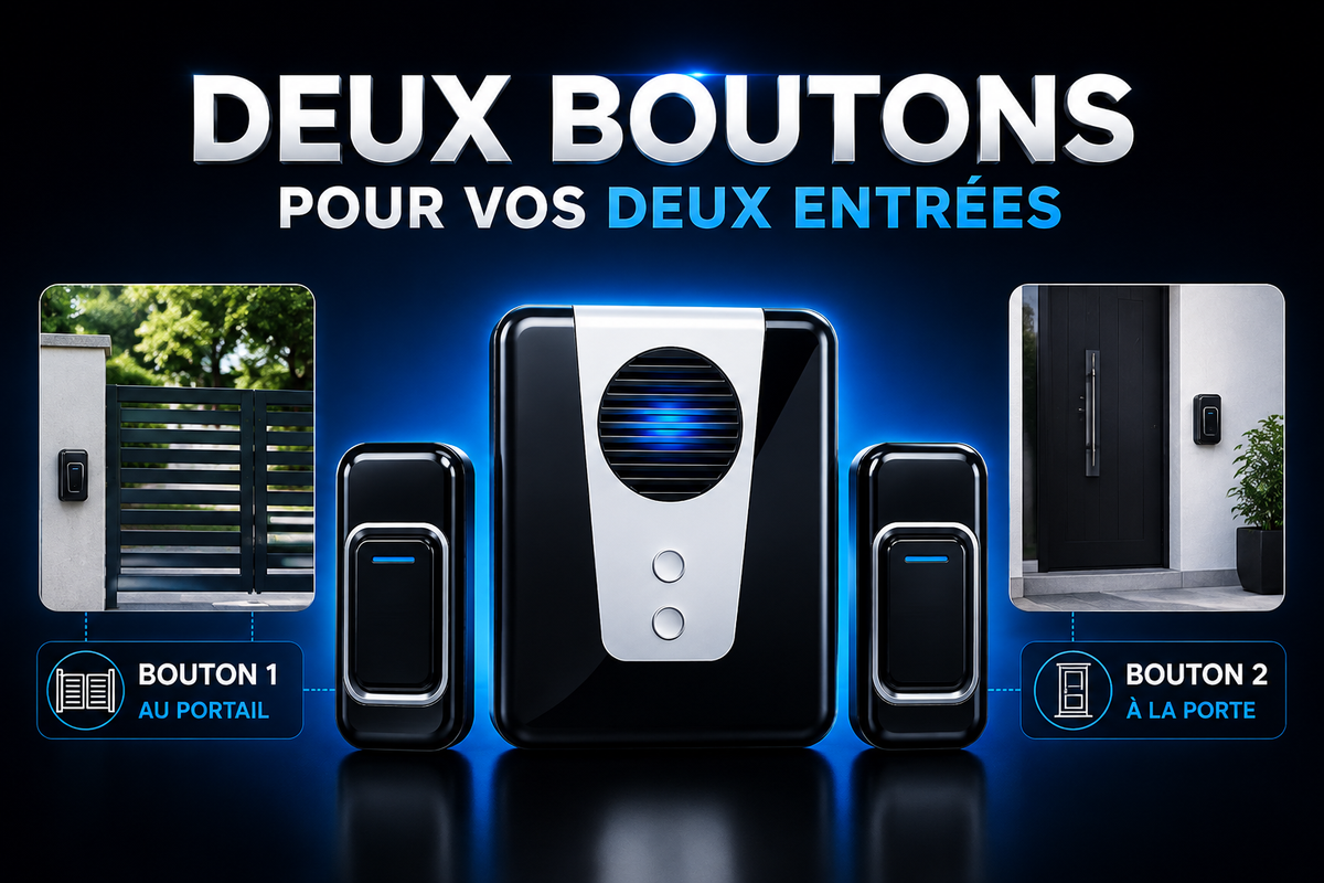Sonnette Sans Fil Double Bouton