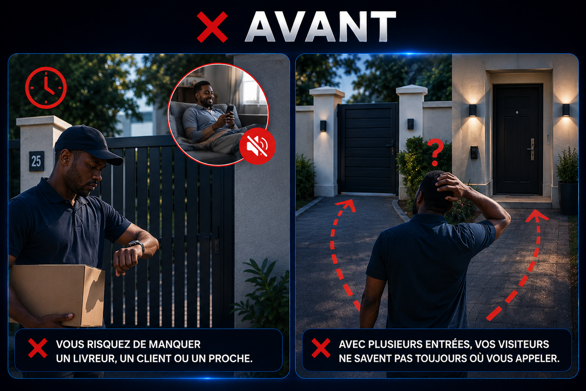 Sonnette Sans Fil Double Bouton